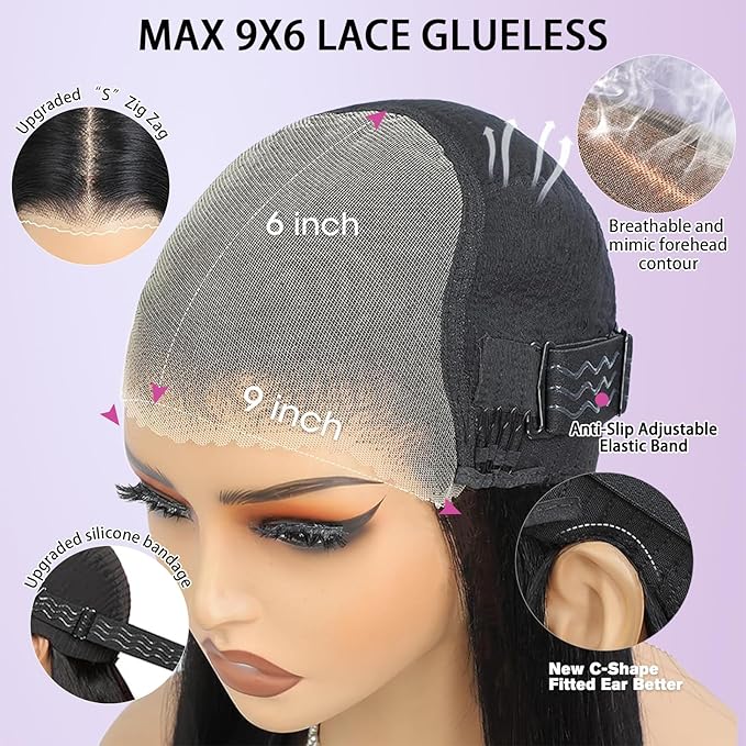 210% Density Lace Frontal Bob Wig Human Hair 12A Brazilian Virgin 9x6 Glueless Wigs Human Hair Pre Plucked Pre Cut HD Transparent Lace Wigs 16 Inch