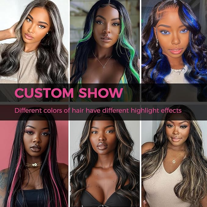 Lashey Clip in Hair Extensions Real Human Hair 50g 4pcs Blue Straight Seamless Clip in Hair Extensions Human Hair 22 Inch Hair Extension Clips