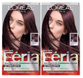 L'Oreal Paris Feria Multi-Faceted Shimmering Permanent Hair Color, Chocolate Cherry, Hair Dye Kit, Pack of 2