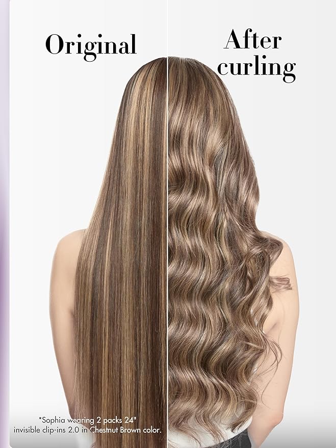 LUVME Invisible Clip in Hair Extensions Real Human Hair, 20 inch 110g 6Pcs, Natural Chestnut Brown Highlights Human Hair Extensions Clip ins for Women, Natural Seamless Straight Human Hair