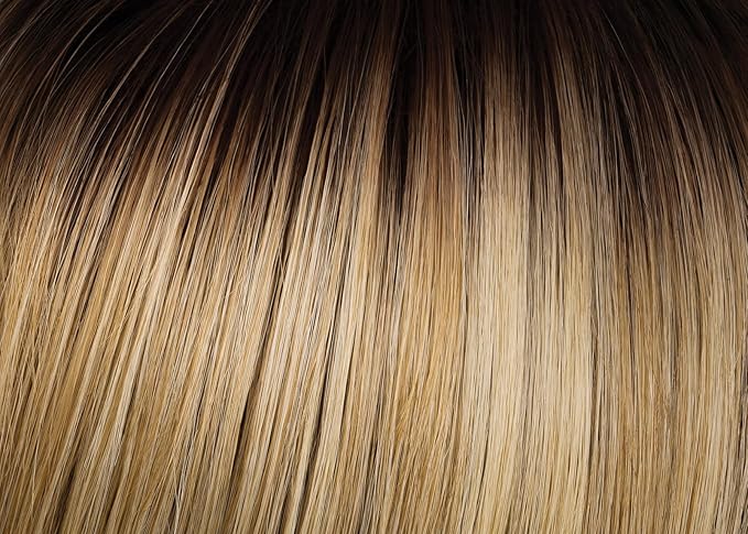 Hairuwear Hairdo Trendy Fringe and Bun Hairpiece With Fashionable Bangs and Side Piece, SS14/88 Rooted Golden Wheat