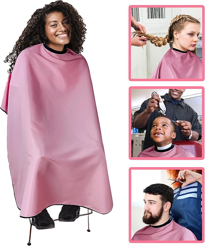 Allegro Combs Cutting Capes Adjustable 46X60 In. One-Size-Fits-All Stainless Steel Snap Buttons