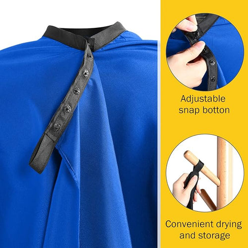 12Pcs Barber Cape 64 x 56'' Large Waterproof Hair Cutting Salon Cape Adjustable Snaps for Hair Dye Salon Stylist Supplies