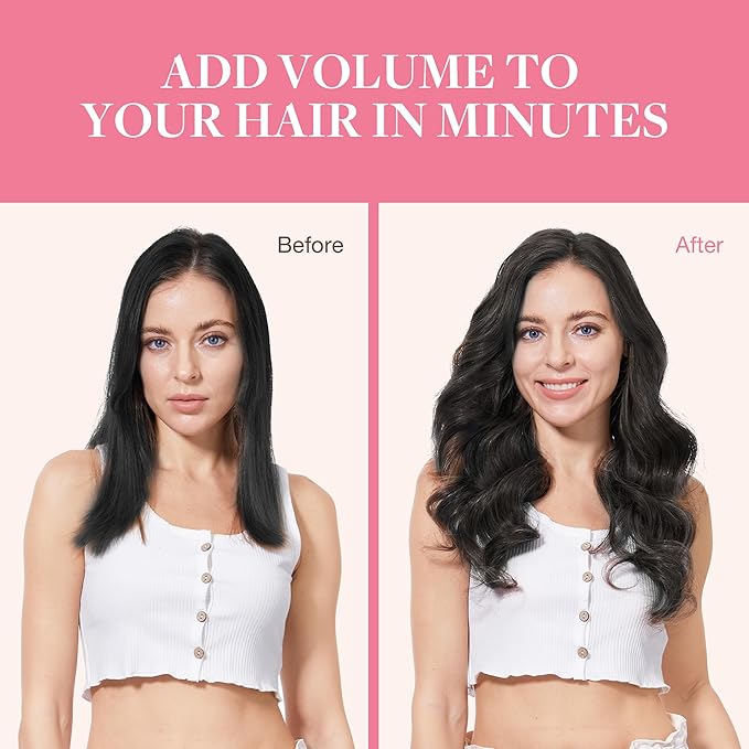 GOO GOO Clip in Hair Extensions Real Human Hair, Remy Human Hair Extensions Clip ins for Women, Natural Human Hair, 20inch 150g 7Pcs, 2 Dark Brown