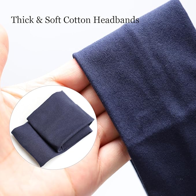 6 Pcs Headbands for Women Hair Cotton Headband for Tie Dye Party Supplies, Non-slip Stretchy Elastic Head Wrap Holder Hair Accessories Multi Color