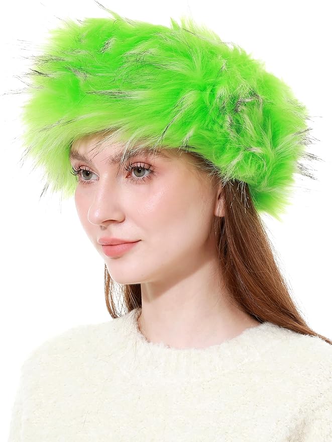 Faux Fur Headband for Women Winter Earwarmer Earmuff with Elastic