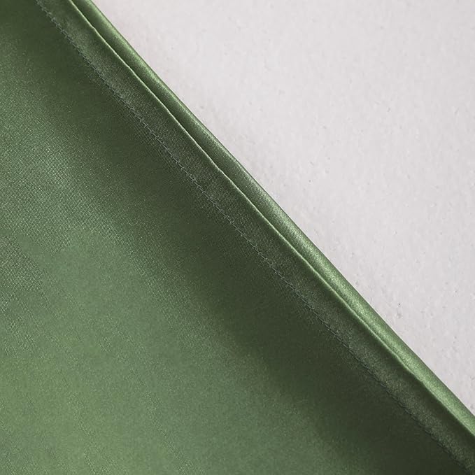 NTBAY 2 Pack Satin Queen Pillowcases for Hair and Skin, Luxurious and Silky Pillow Cases with Envelope Closure, 20x30 Inches, Olive Green