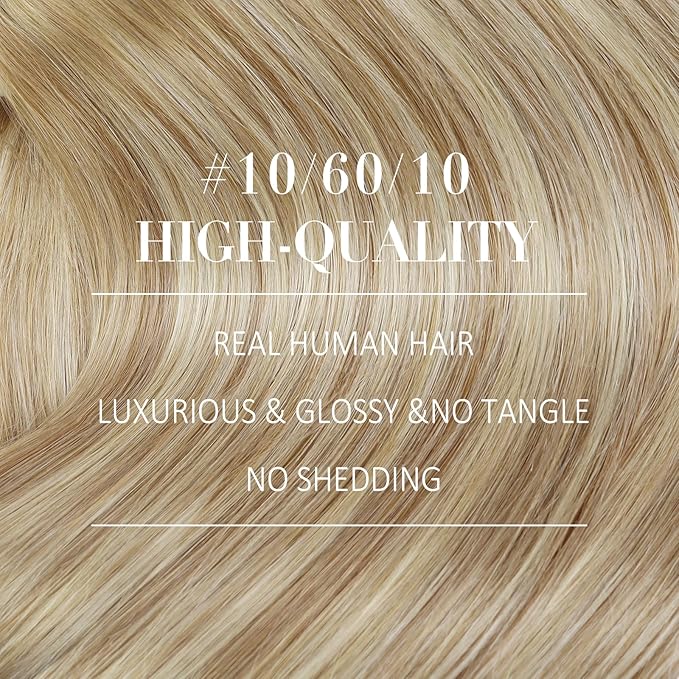YoungSee 150g Balayage Clip in Hair Extensions Golden Brown with Blonde Balayage Human Hair Clip in Extensions Ombre Blonde Real Hair Extensions Clip in Human Hair 24inch