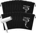 Hair Dryer Bags Bulk, Hairdryers Storage Drawstring Pouch, Blow Dryer Case Container Hairdryer and Styling Tools Accessories Bags for Hotel Home Travel Bathroom 11.8 x 13.7 inch (16 PCS Black)