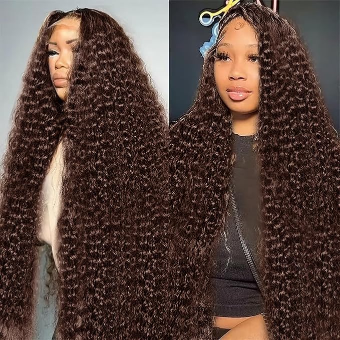 250% Density Deep Wave Human Hair Wig13x6 Mongolian Lace Front Deep Curly Lace Front Wigs Human Hair Pre Plucked Deep Wave Frontal wig For Black Women Full And Thick (22Inch, 13x6 Wig)