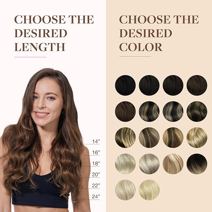 GOO GOO Clip in Hair Extensions Real Human Hair, Remy Human Hair Extensions Clip ins for Women, Natural Human Hair, 22inch 200g 9Pcs, #4A Chocolate Brown
