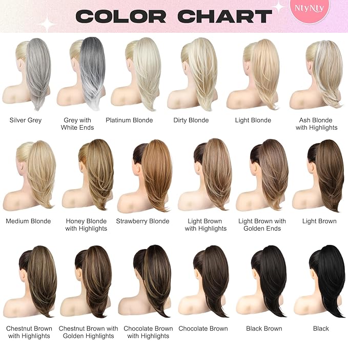 Ponytail Extension – 16” Claw Clip in Ponytail Hair Extensions Natural Soft Synthetic High Pony Tail Hairpieces for Women (Strawberry Blonde, 16 inch)