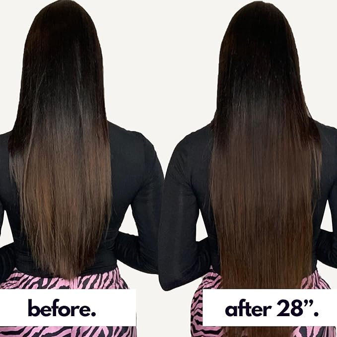Irresistible Me Real Human Hair Extensions Clip Ins – 100% Human Hair Clip In Extensions for Length & Volume – Invisible Extension – Heat Resistant & Dyeable – Dimensional Brown, 20 Inches