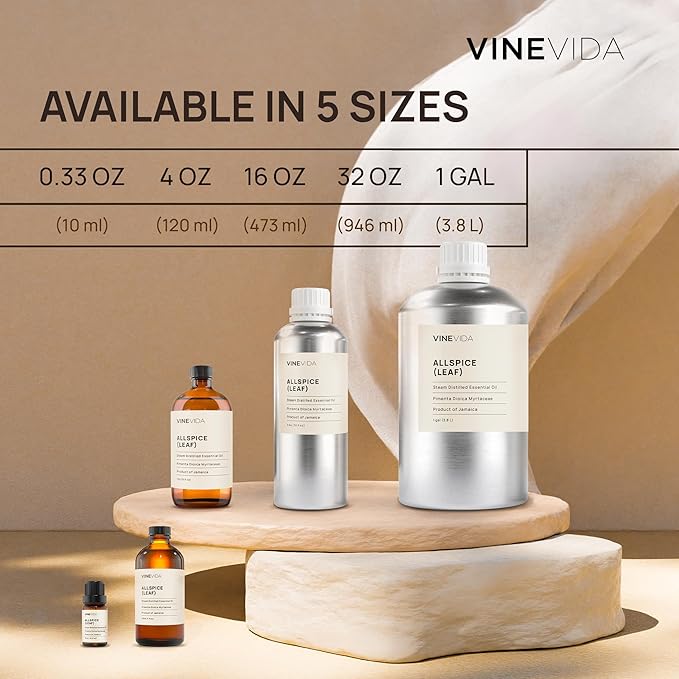 VINEVIDA Rosemary Spain Essential Oil 4 oz - Undiluted, Pure, Vegan, and Sustainable