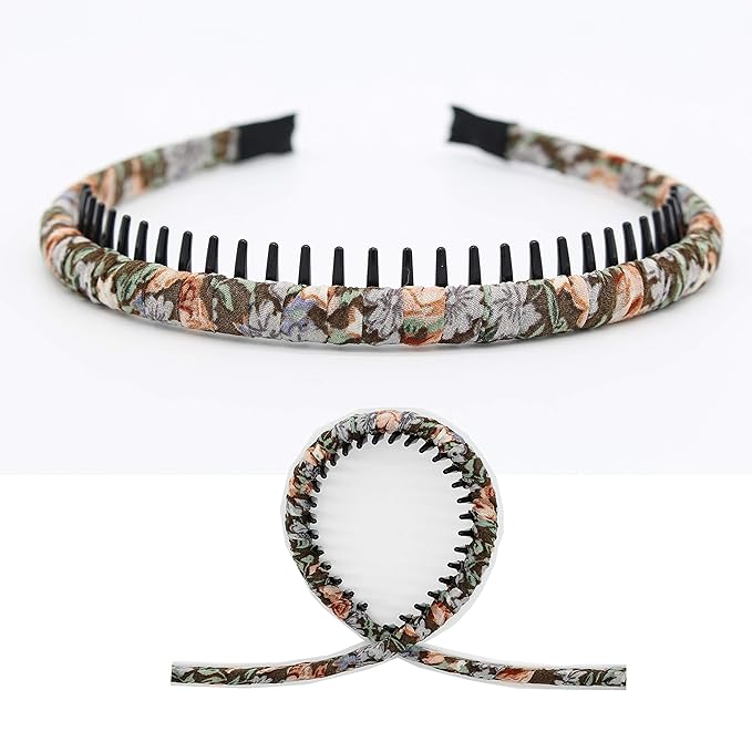 Fashion Hair Accessories Teeth Comb Hair Hoop Bands Soft Comfy Non-slip Headbands for Women (4 colors)