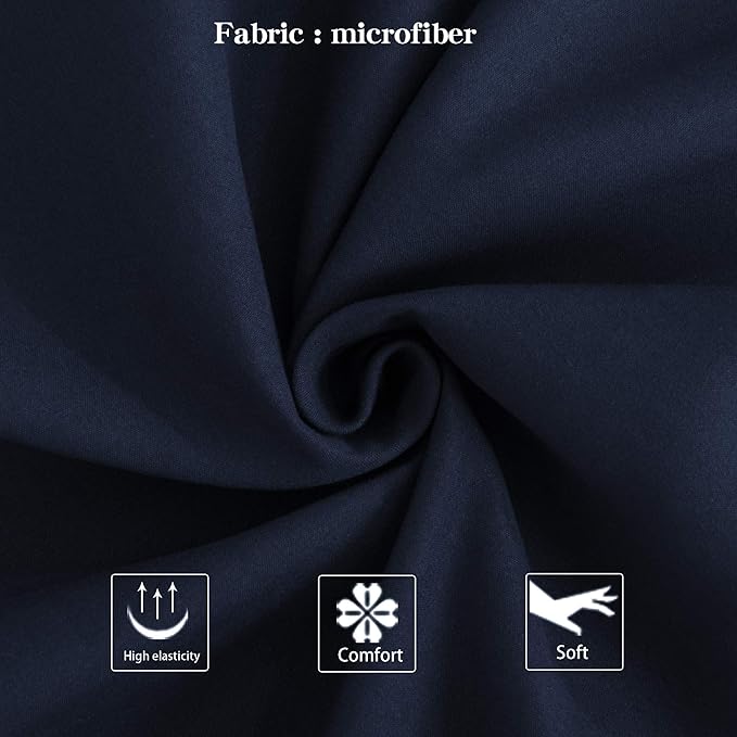 NTBAY Zippered Satin Pillow Cases for Hair and Skin, Luxury Queen Hidden Zipper Pillowcases Set of 2, 20x30 Inches, Navy Blue