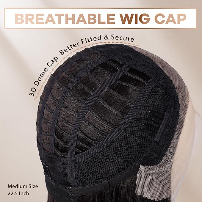 Synthetic Lace Front Wig, 13x4 Hd Lace Wigs Pre Plucked Long Straight Glueless Natural Black Wigs For Black Women 26inch Ready to Wear Wig With Baby Hair