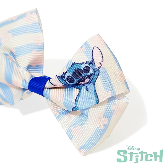 LUV HER Lilo & Stitch Licensed Girls Hair Bows - Themed Hair Accessories Gift Set, 7-Piece 4-Inch Bundle, Alligator Clips, Ages 3+