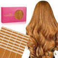 WENNALIFE Tape in Hair Extensions Human Hair, 40pcs 100g 22 inch Auburn Ginger Real Human Hair Straight Tape in Extensions Invisible Human Hair Extensions Reusable Real Hair Extensions