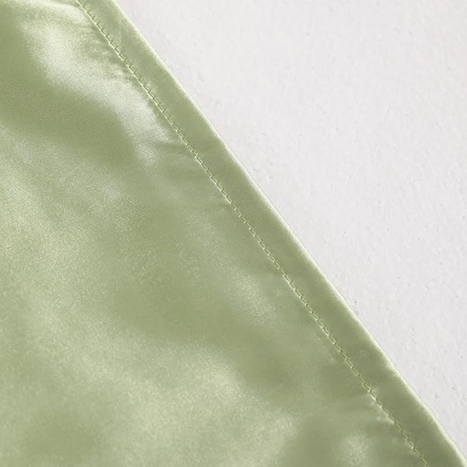 NTBAY 2 Pack Satin Queen Pillowcases for Hair and Skin, Luxurious and Silky Pillow Cases with Envelope Closure, 20x30 Inches, Sage Green