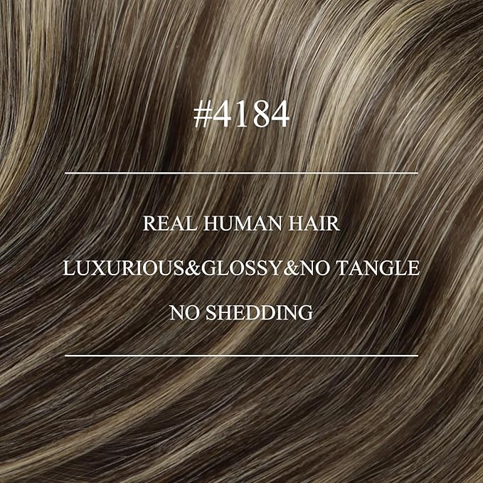 YoungSee Brown Nano Hair Extensions 22 inch Hair Extensions Nano Beads Balayage Dark Brown with Ash Blonde Nano Tips Extension Human Hair Ombre for Women Bead Hair Extension Long 1g/s 50g