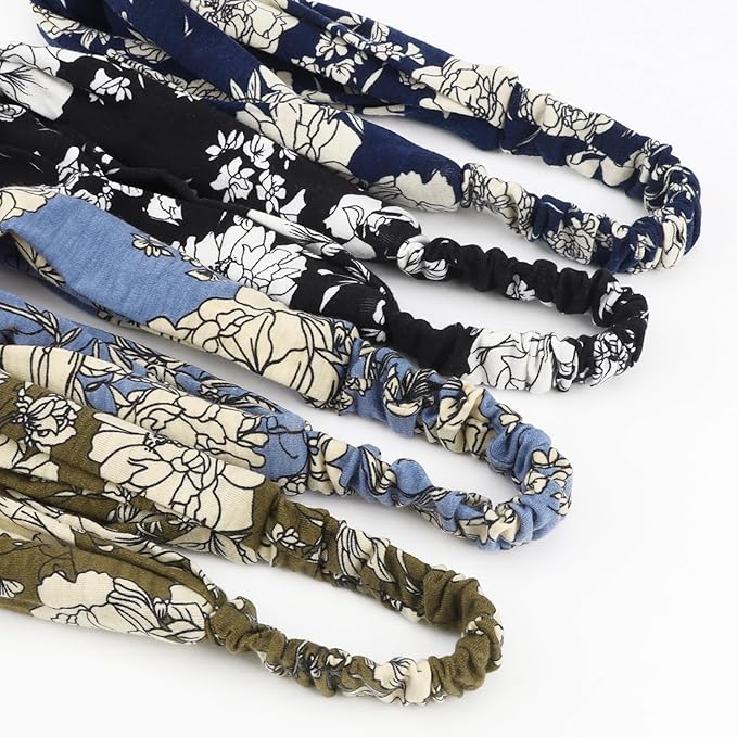 Elastic Knotted Headbands for Women Cloth Head Hair Bands for Women's Hair Non Slip Boho Wrap Twisted Hair Accessories