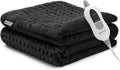 GENIANI XL Electric Heating Pad for Back Pain & Cramps Relief, Electric Throw, Birthday Christmas Gifts for Women, Men Auto Shut Off, Machine Washable, Heat Pad for Neck & Shoulder (12"x24" Jet Black)