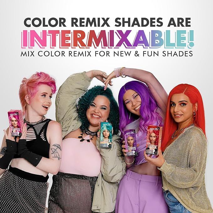 Got2b Color Remix, Customizable Semi-Permanent Hair Color, 092 Radical Red