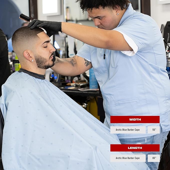 Barber Strong The Barber Cape Haircut Cover for Men, Hair Repelling and Static-Reducing Material, Water Resistant Fabric