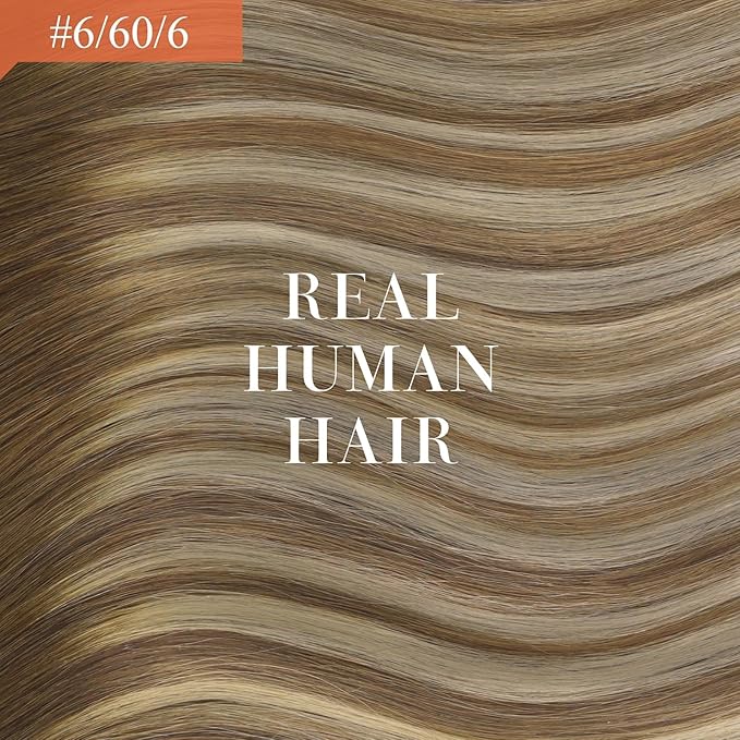 Ve Sunny Hair Extensions Ponytail Real Human Hair Wrap Around Clip in Ponytail Hair Extensions Straight Extensions Human Hair for Women Chestnut Brown Ombre Platinum Blonde Balayage 18inch 80G