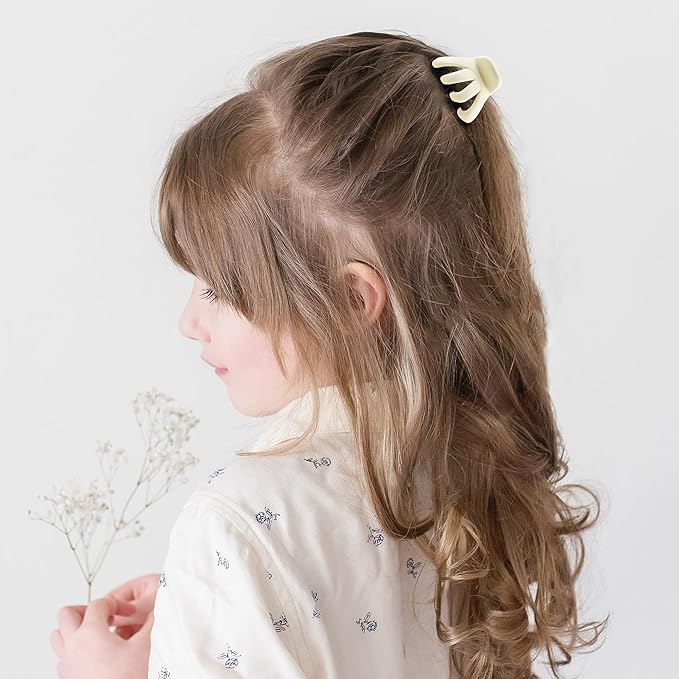 4cm Matte Small Claw Clips Sturdy Octopus Hair Clips 9 Pcs Small to Medium Neutral Hair Clips with Teeth for Women and Girls Thick Hair Holder Half Bun Well, Non-slips.(Beige Brown and Khaki)