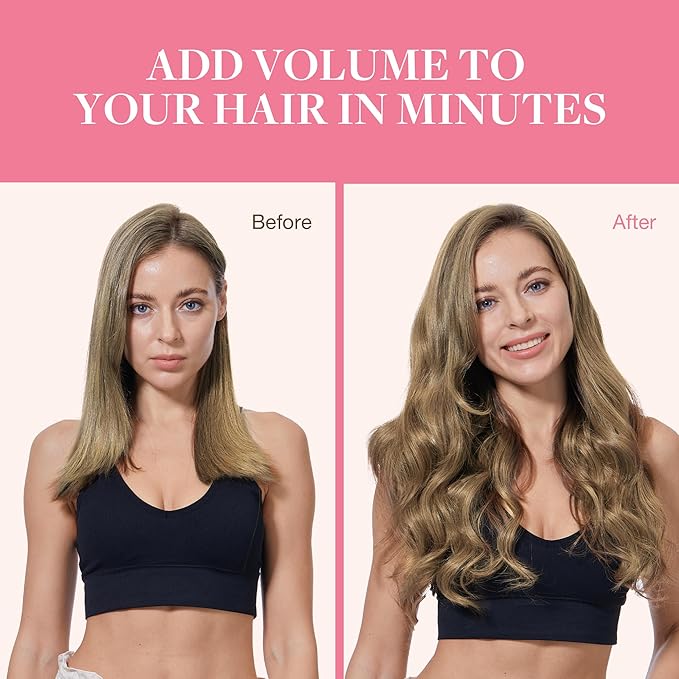 GOO GOO Clip in Hair Extensions Real Human Hair, Remy Human Hair Extensions Clip ins for Women, Natural Human Hair, 14inch 110g 7Pcs, 7 Bronde