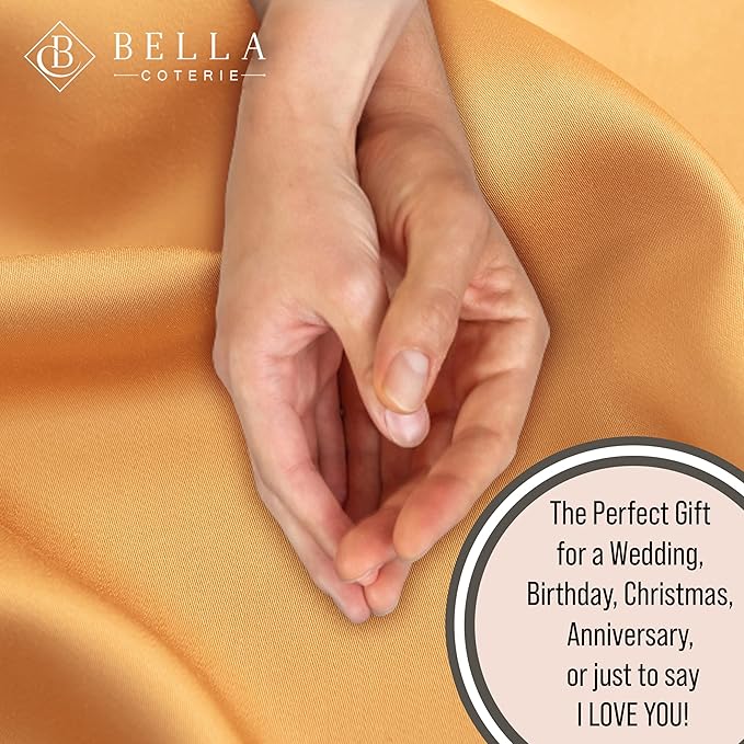 Bella Coterie | Luxury Bamboo Viscose King Size Pillowcase Set | 100% Organically Grown | Ultra Soft | Cooling | 2 Pcs [Marigold]