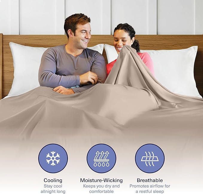 Kickoff Viscose Bamboo Pillowcase, Standard, Set of 2, 100% Organic Hidden Zippered Viscose Bamboo Pillow Case Standard Size, Cooling Pillow Cover for Hot Sleepers (20"x26", Snow White)