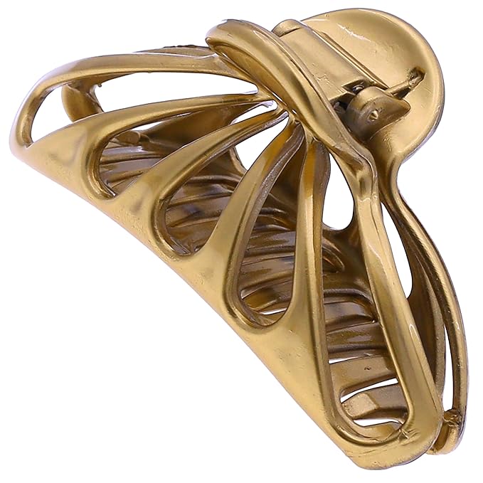 Camila Paris CP3083 French Hair Clip for Women Thick Hair for Long Curly Wavy Hair, Gold, Girls Hair Claw Clips Fashion Styling Hair Accessories for Women, Strong Hold No Slip Grip, Made in France