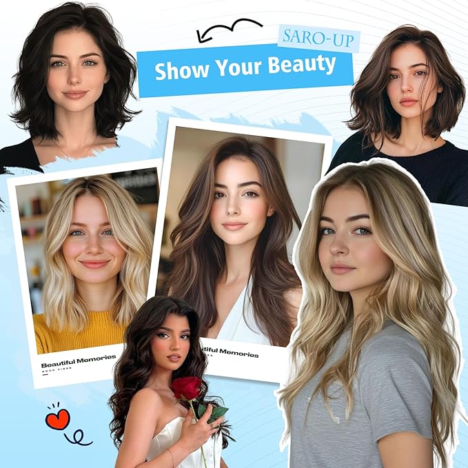 SARO-UP Hair Toppers for Women Real Human Hair Toppers for Women with Thinning Hair pieces with No Bangs 3 * 4Inch Hand-Tied Invisible Upgrade Swiss Base 10Inch Topper (Natural Black)