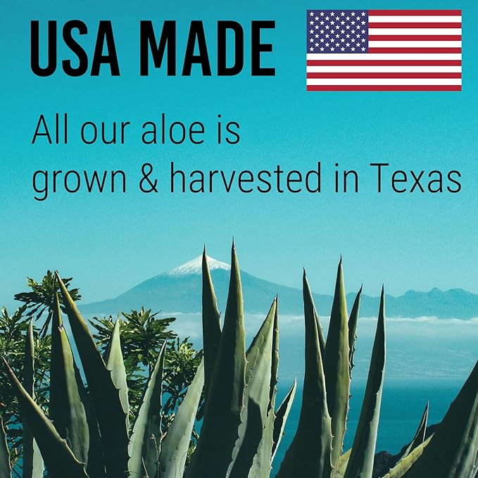 Green Leaf Naturals Amazing Aloe Vera Gel - Freshly Cut, 100% Pure Aloe, Premium Quality, Vegan, Unscented - Natural Sunburn Relief, After Shave, Skin, Face & Hair Care 8oz