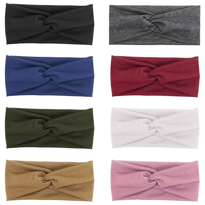 Elastic Knotted Headbands for Women Criss Cross Head Bands for Women's Hair Non Slip Boho Wrap Twisted Hair Accessories