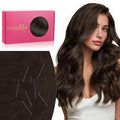 WENNALIFE Invisi Edge Tape in Hair Extensions Human Hair, 18 Inch 50g 20pcs Light Dark Brown Invisible Luxury Remy Hair Extensions Natural Seamless Injected Tape Ins Straight Extensiones De Cabello Hu