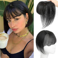 Clip in Bangs Real Human Hair 360° Cover French Bangs Black Bangs Hair Clip 3D Fake Bangs with Fringe Hairpieces for Women Daily Wear
