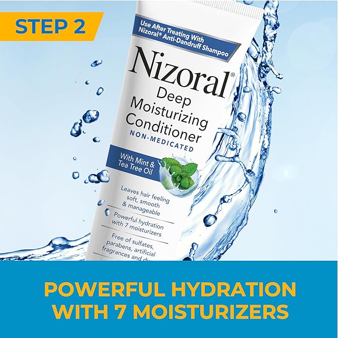 Nizoral Anti-Dandruff Shampoo, 14 Oz + Deep Moisturizing Conditioner, 9.4 Oz Bundle