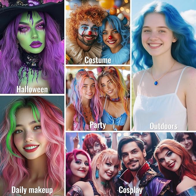 Temporary Gray Hair Color Spray – 1-Day Washable Grey Hair Color for Women Kids Men, Fun Hair Spray for Halloween, Cosplay, Costumes, Parties, Festivals, Crazy Hair Day, DIY Hair Looks