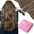 YoungSee U Tip Hair Extensions Human Hair Brown Highlight K Tip Hair Extensions Real Human Hair 24 Inch Keratin Hair Extension Blonde Highlight Utip Extension Dark Brown Highlight Blonde 50s/50g