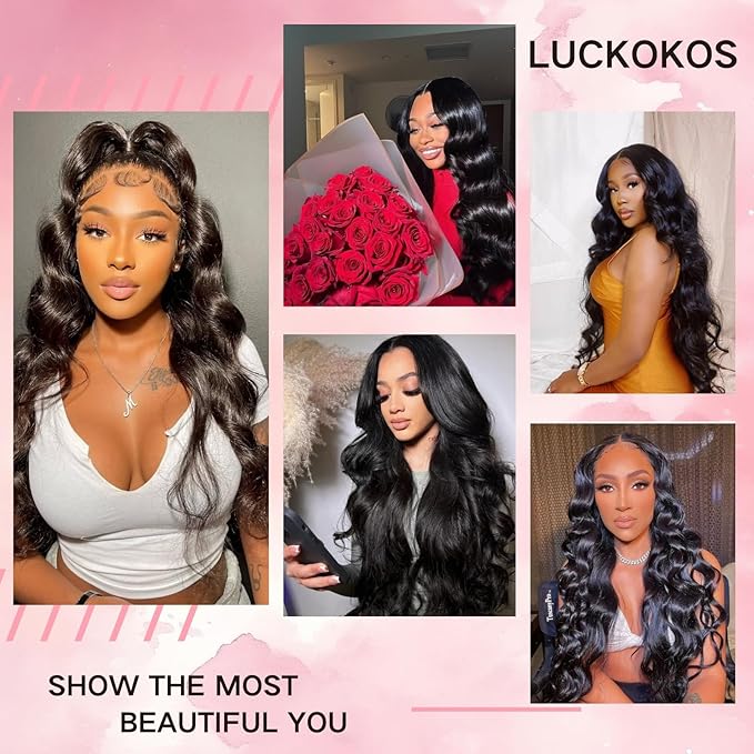 28 Inch Body Wave Lace Front Wigs Human Hair 13x4 HD Transparent Lace Front Wigs for Black Women Glueless Frontal Wigs Human Hair 200 Density Pre Plucked