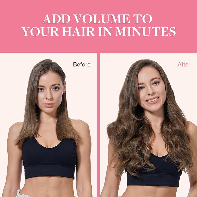 GOO GOO Clip in Hair Extensions Real Human Hair, Remy Human Hair Extensions Clip ins for Women, Natural Human Hair, 20inch 110g 7Pcs, 5 Light Ash Brown