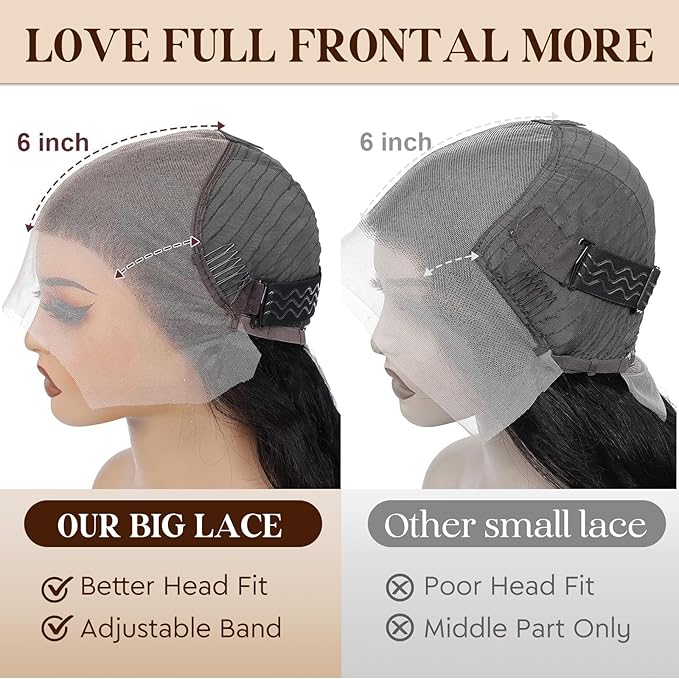 13X6 Lace Front Wigs human hair, 100% Real Human Hair,[More 1 Year Life,210-310g], Straight Wigs Human Hair Pre Plucked Glueless Wigs Human Hair for Women (24Inch)