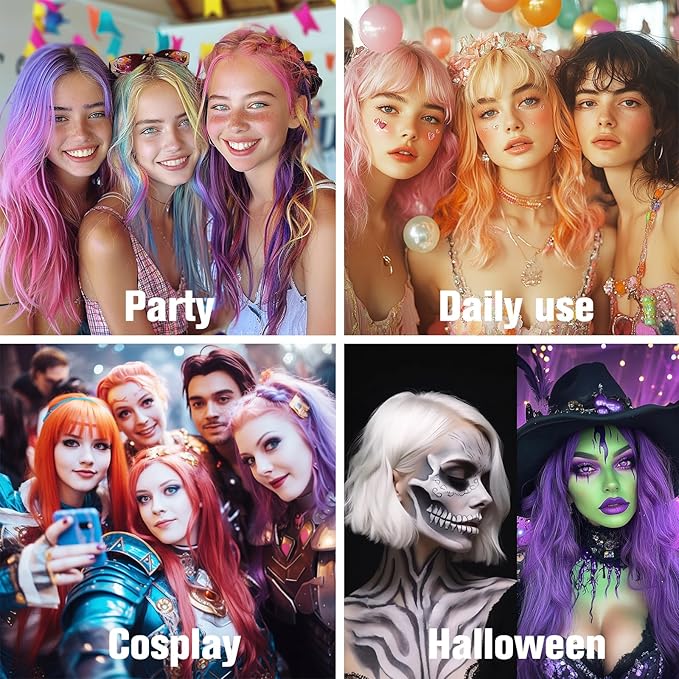 Pink Temporary Hair Color Spray for Adult & Teens Kids, 1-Day Washable Hair Spray, Fun Bright Shade for Cosplay, Halloween, DIY Hair Looks, Festivals & Parties