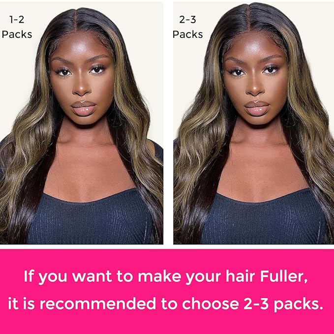Lashey Seamless Clip in Hair Extensions Human Hair Natural Black Mixed Chestnut Brown Body Wave Clip in Hair Extensions with Invisi Edge 7pcs 110g 20 Inch