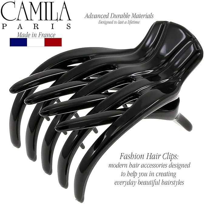 Camila Paris CP3541 French Hair Clip for Women, Hair Side Clips, 2 Inch Girls Hair Claw Clips Jaw Fashion Durable Styling Hair Accessories for Women, Strong Hold No Slip Grip, Made in France
