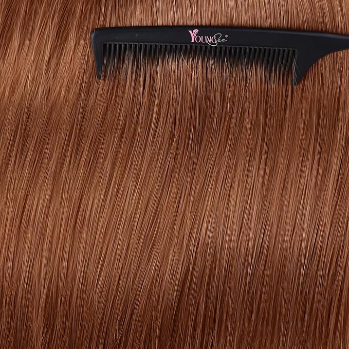 YoungSee Tape in Hair Extensions Human Hair Copper Human Hair Tape in Extensions Copper Tape-in Human Hair Extension 16Inch Short Tape-ins Hair Extension 20Pcs 50G